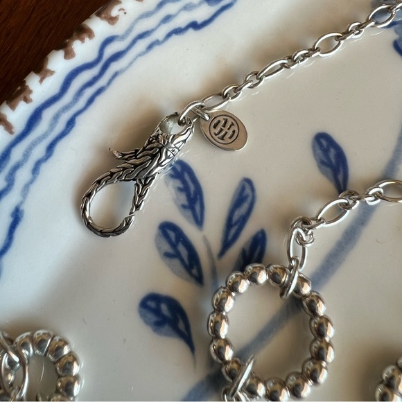 John Hardy Open Circle Stationed Long Chain Necklace in Sterling Silver - Picture 12 of 15